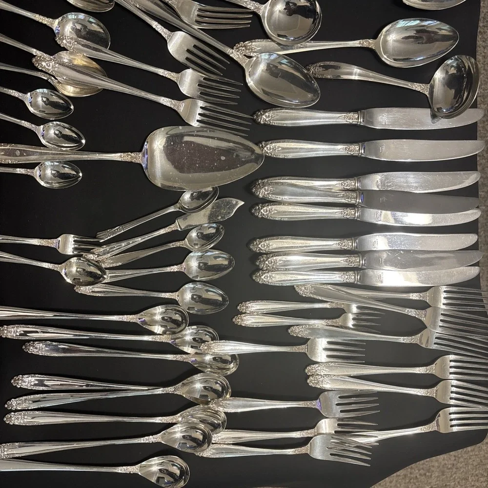 Vintage Japan Eldan ELD15 Prelude 66 Pc Silverplate Flatware Set Service for 8